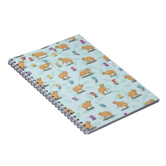 Cute capybara Pattern Notitieboek (Rechterzijde)