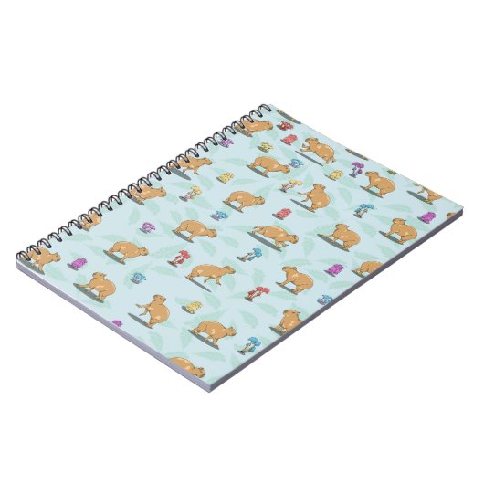 Cute capybara Pattern Notitieboek (Linkerzijde)