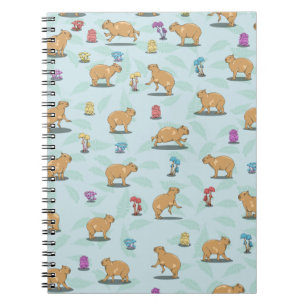 Cute capybara Pattern Notitieboek