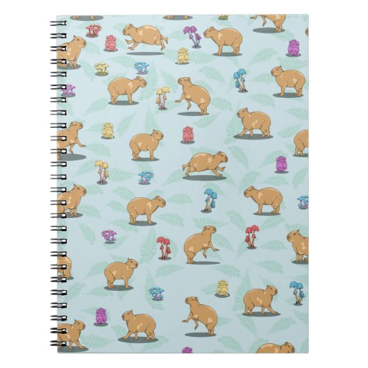 Cute capybara Pattern Notitieboek (Voorkant)