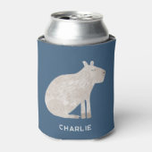 Cute Capybara Personalized Blikjeskoeler (Blikje Voorkant)