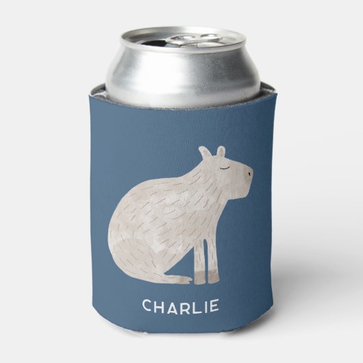 Cute Capybara Personalized Blikjeskoeler (Blikje Voorkant)