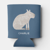 Cute Capybara Personalized Blikjeskoeler (Achterkant)