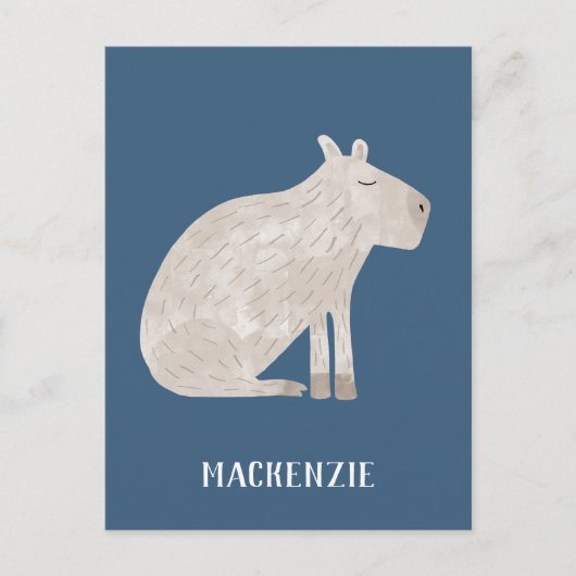 Cute Capybara Personalized Briefkaart (Voorkant)