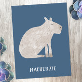 Cute Capybara Personalized Briefkaart