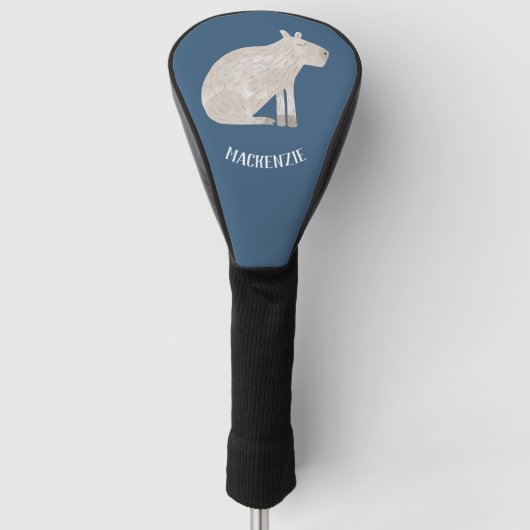Cute Capybara Personalized Golfheadcover (Voorkant)