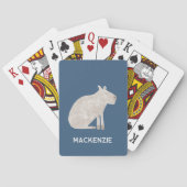 Cute Capybara Personalized Pokerkaarten (Achterkant)