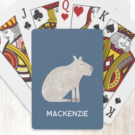Cute Capybara Personalized Pokerkaarten