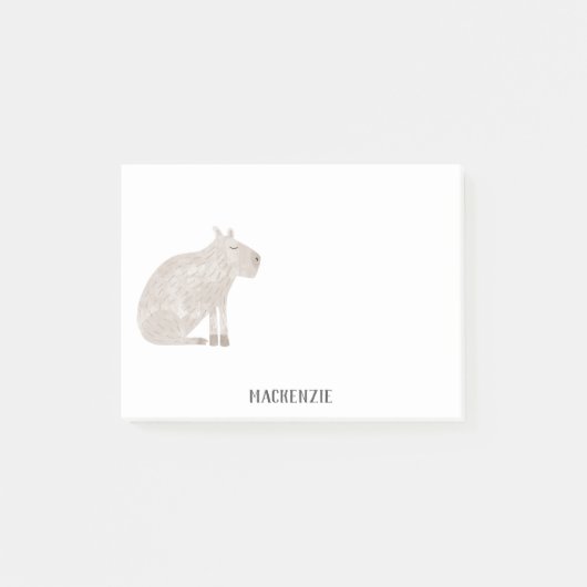 Cute Capybara Personalized Post-it® Notes (Voorkant)