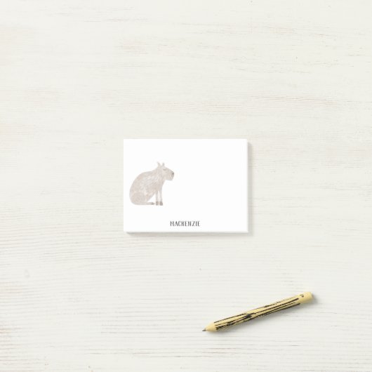 Cute Capybara Personalized Post-it® Notes (Op bureau)