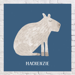 Cute Capybara Personalized Poster