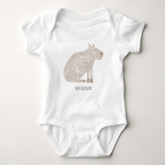 Cute Capybara Personalized Romper (Voorkant)
