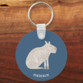 Cute Capybara Personalized Sleutelhanger (Achterkant)