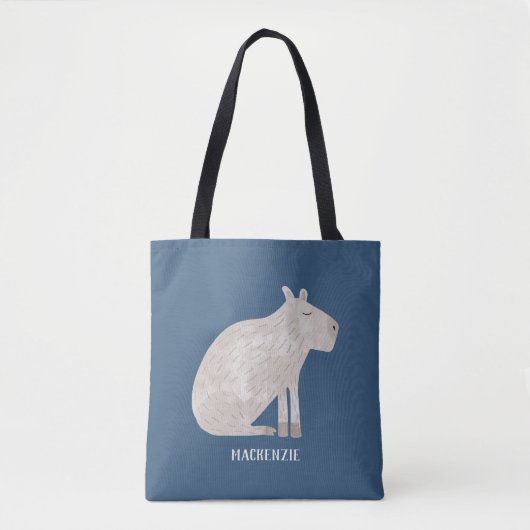 Cute Capybara Personalized Tote Bag (Voorkant)