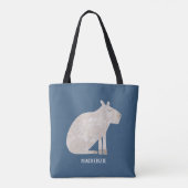 Cute Capybara Personalized Tote Bag (Achterkant)