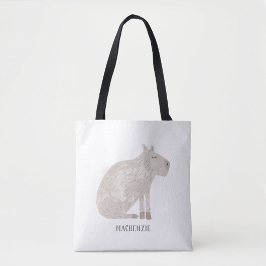 Cute Capybara Personalized Tote Bag (Voorkant)