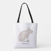 Cute Capybara Personalized Tote Bag (Achterkant)