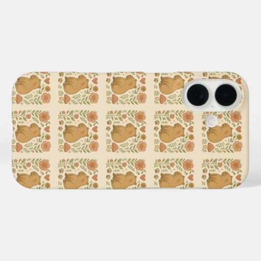 Cute Capybara Phone Case – Pastel Animal Aesthetic (Achterkant (horizontaal))