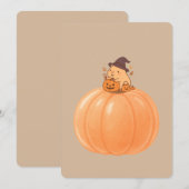 Cute Capybara Pompoen Halloween Kaart (Voorkant / Achterkant)