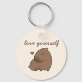 Cute capybara post-it notes sleutelhanger (Voorkant)