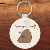 Cute capybara post-it notes sleutelhanger (Voorkant)