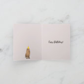 Cute Capybara Pun Illustratie Birthday Kaart (Binnen)