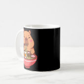 Cute Capybara Ramen Kawaii Kids Boys Girls Cool An Koffiemok (Voorkant links)