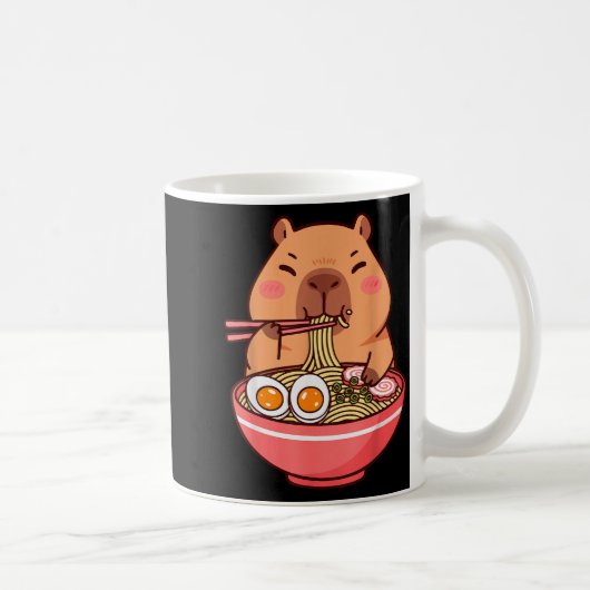 Cute Capybara Ramen Kawaii Kids Boys Girls Cool An Koffiemok (Rechts)