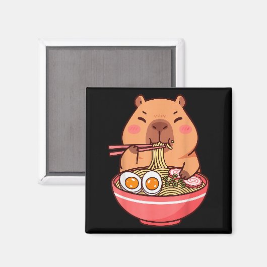 Cute Capybara Ramen Kawaii Kids Boys Girls Cool An Magneet (Voorkant / Achterkant)