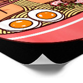 Cute Capybara Ramen Kawaii Kids Boys Girls Cool An Poster (Hoek)