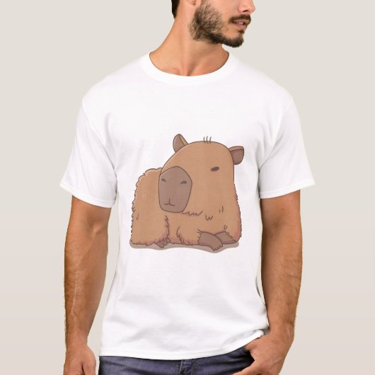 Cute Capybara Relaxing T-shirt (Voorkant)