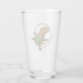 Cute Capybara Rhythmic Gymnastics Hoop Cartoon Glas (Achterkant)