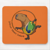 Cute Capybara Rhythmic Gymnastics Hoop Cartoon Muismat (Voorkant)