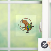 Cute Capybara Rhythmic Gymnastics Hoop Cartoon Raamsticker (Huis)
