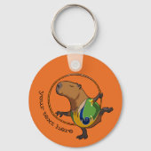 Cute Capybara Rhythmic Gymnastics Hoop Cartoon Sleutelhanger (Voorkant)
