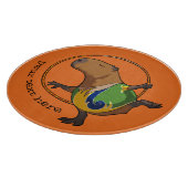 Cute Capybara Rhythmic Gymnastics Hoop Cartoon Snijplank (Hoek)