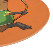Cute Capybara Rhythmic Gymnastics Hoop Cartoon Snijplank (Hoek)