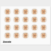 Cute Capybara Ronde Sticker (Vel)