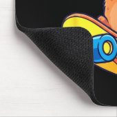 Cute Capybara Skateboarding Chill Animal Lover Art Muismat (Hoek)