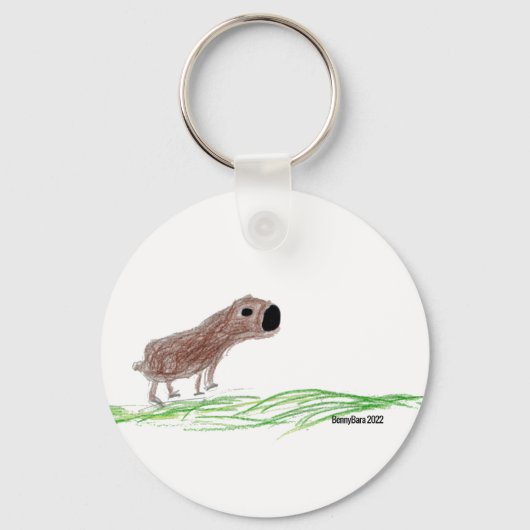 Cute Capybara Sleutelhanger (Voorkant)