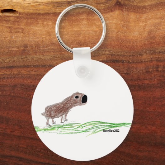 Cute Capybara Sleutelhanger (Voorkant)