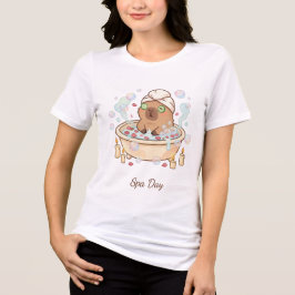 Cute Capybara Spa Dag Shirt – Grappige Zelfzorg Ca