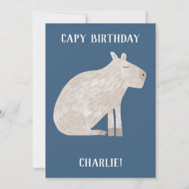 Cute Capybara Specialized Birthday Feestdagenkaart
