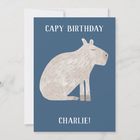 Cute Capybara Specialized Birthday Feestdagenkaart (Voorkant)