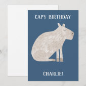 Cute Capybara Specialized Birthday Feestdagenkaart (Voorkant / Achterkant)