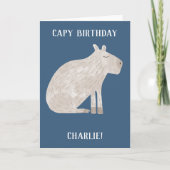 Cute Capybara Specialized Birthday Kaart (Voorkant)