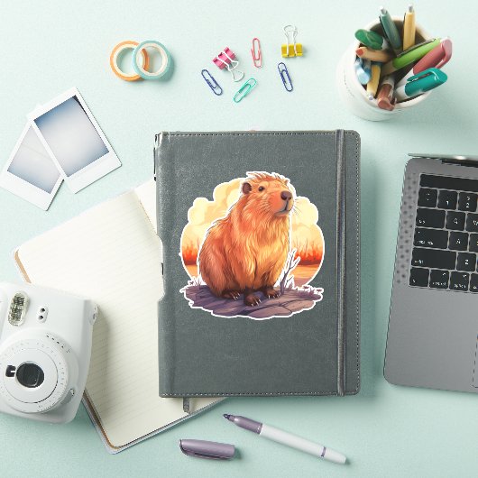 Cute Capybara Sticker (iPad Cover)