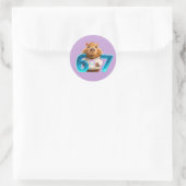 Cute Capybara Sticker 67 – Relaxte Capy in Lavende (Tas)