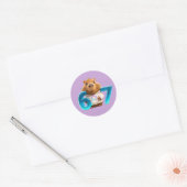 Cute Capybara Sticker 67 – Relaxte Capy in Lavende (Envelop)