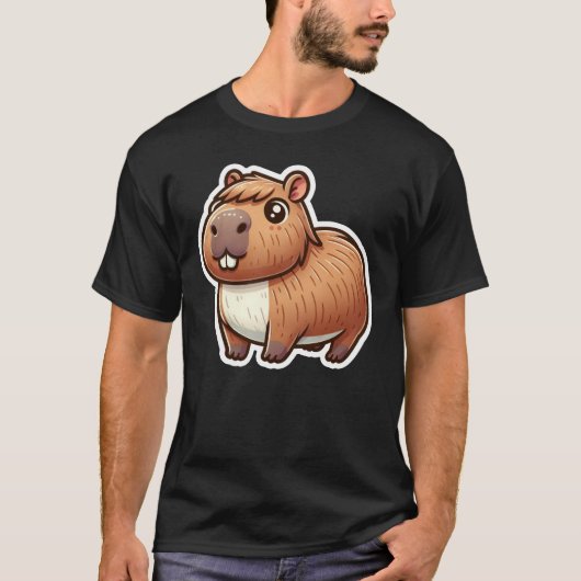 Cute Capybara T-shirt (Voorkant)